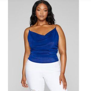 The "Graciela" Cowl Neck Tank Top, NWT, Size 0X (plus size O/reg. size 12/14)